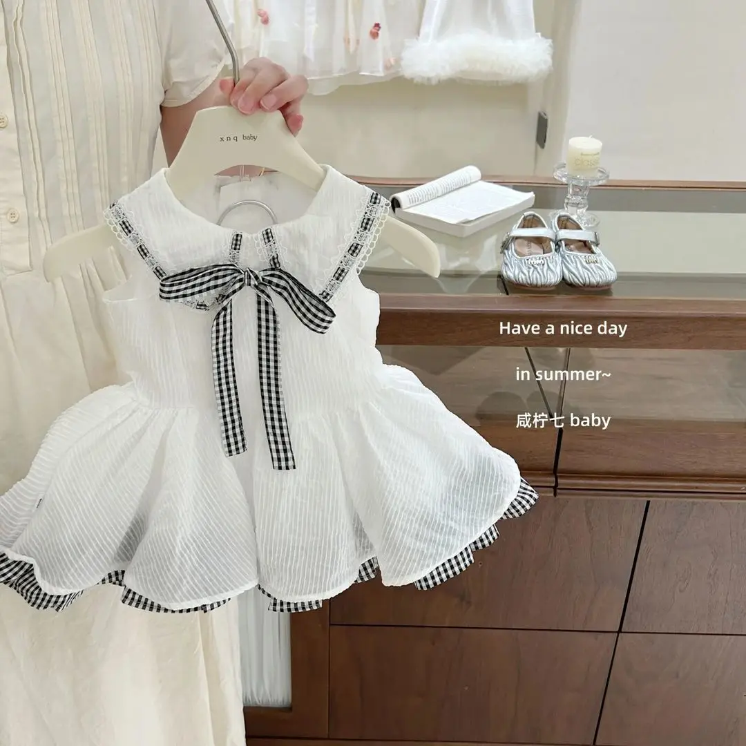 Summer New Style Baby Girl Dress Children's Doll Collar Sleeveless Princess Gown for Little Girls 0 2 4 6Y
Summer New Style Baby Girl Dress Children's Doll Collar Sleeveless Princess Gown for Little Girls 0 2 4 6Y
