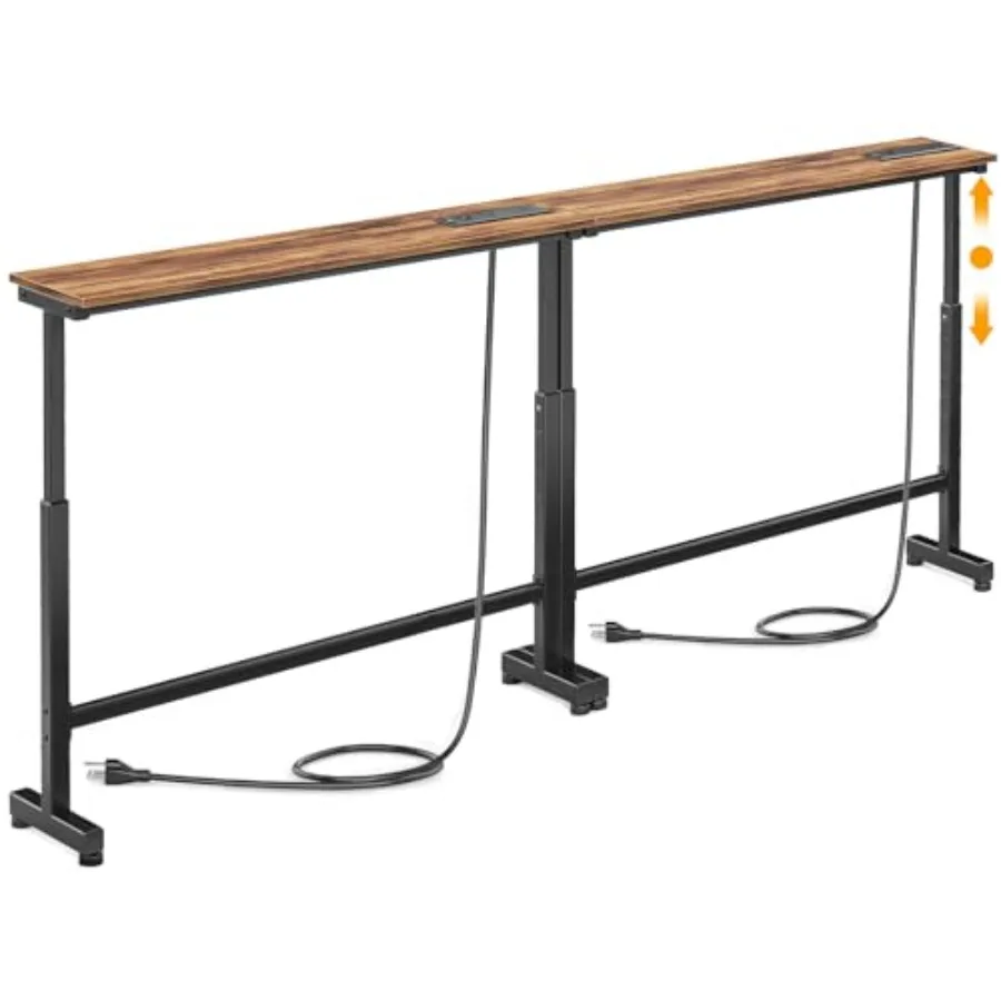 2 Pack Narrow Console Sofa Table with Adjustable Height 22"-33" and 2 Power Outlets Skinny Behind Couch Table for Living Room E
2 Pack Narrow Console Sofa Table with Adjustable Height 22"-33" and 2 Power Outlets Skinny Behind Couch Table for Living Room E