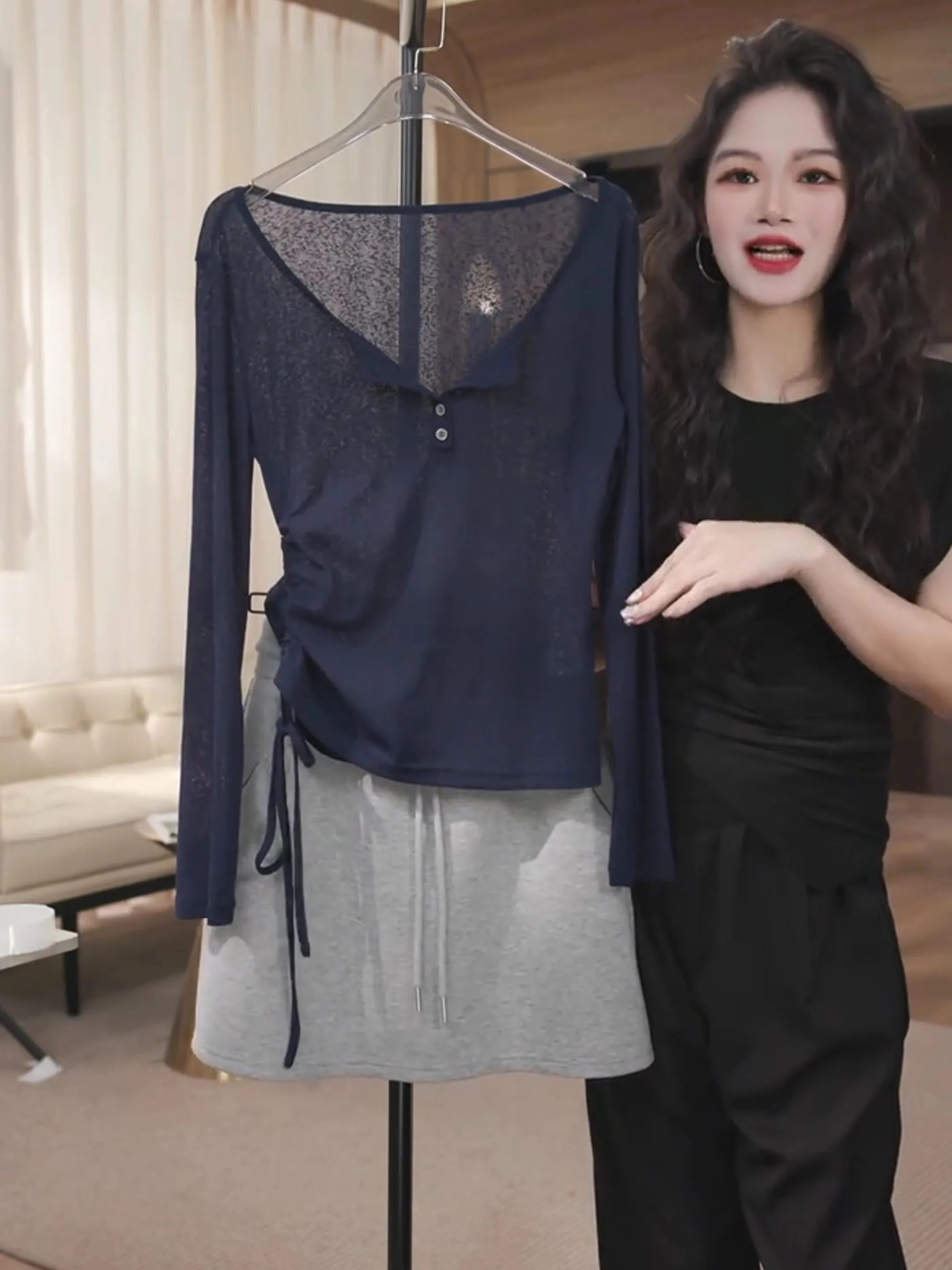 Ele Lightweight Long Sve T-irt Women's Faion Summer New Casual High Waist Skirt Two-Piece Set Ele Leisure Sle
Ele Lightweight Long Sve T-irt Women's Faion Summer New Casual High Waist Skirt Two-Piece Set Ele Leisure Sle