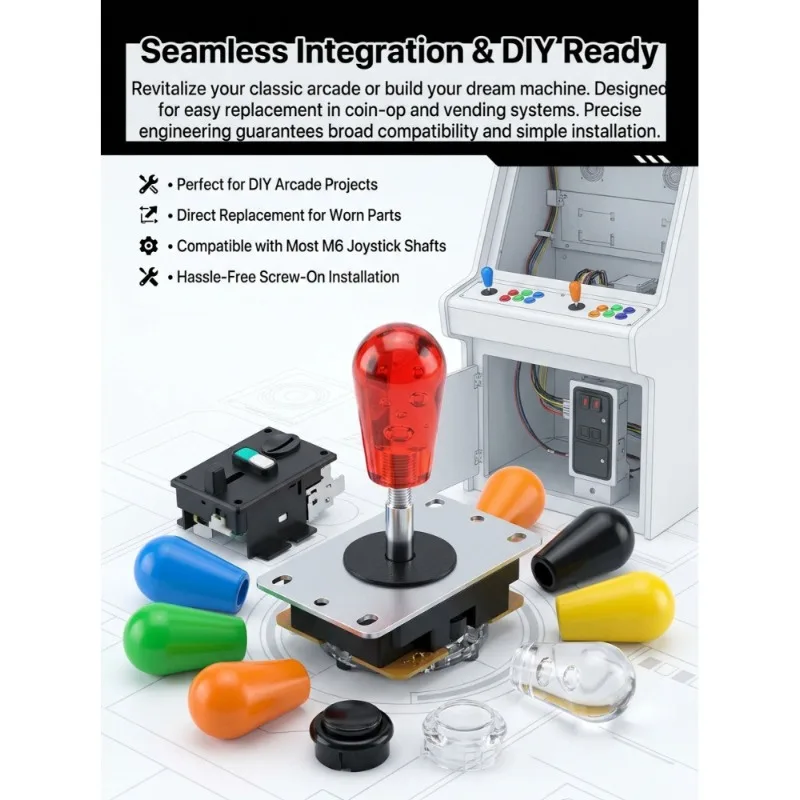 1 PCS M6 Joystick American Ball Head For Joystick Diy Arcade Coin Game Vending Machine Parts Replacement
1 PCS M6 Joystick American Ball Head For Joystick Diy Arcade Coin Game Vending Machine Parts Replacement