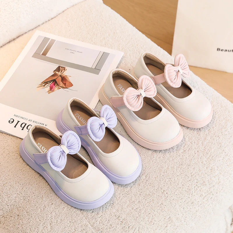 Kids'Casual Shoes PU Leather Shoes Bow Spring Shoes For Girls Hook and Loop Anti-slip Thick Bottom Pink Purple Shoes Size 24-35
Kids'Casual Shoes PU Leather Shoes Bow Spring Shoes For Girls Hook and Loop Anti-slip Thick Bottom Pink Purple Shoes Size 24-35