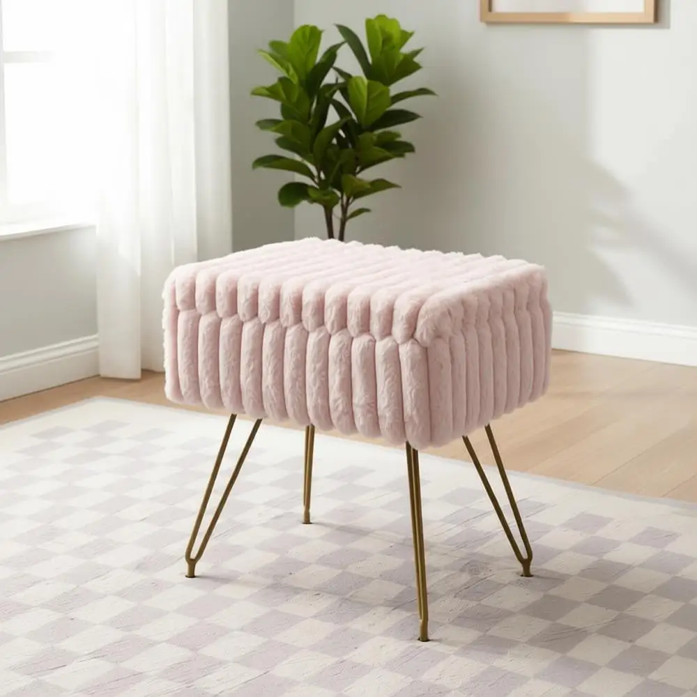Тумба-пуф с металлическими ножками, табурет для туалетного столика, пуф-столик для кофе, кресло для макияжа, табуреты для спальни в розовом цвете
Тумба-пуф с металлическими ножками, табурет для туалетного столика, пуф-столик для кофе, кресло для макияжа, табуреты для спальни в розовом цвете