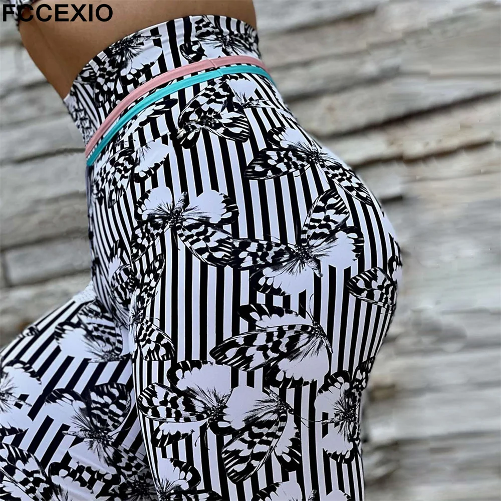 FCCEXIO Striped Butterfly Print High Waist Leggins Fitness Sexy Leggings Tights Running Workout Pants Push Up Gym Yoga Leggings
FCCEXIO Striped Butterfly Print High Waist Leggins Fitness Sexy Leggings Tights Running Workout Pants Push Up Gym Yoga Leggings