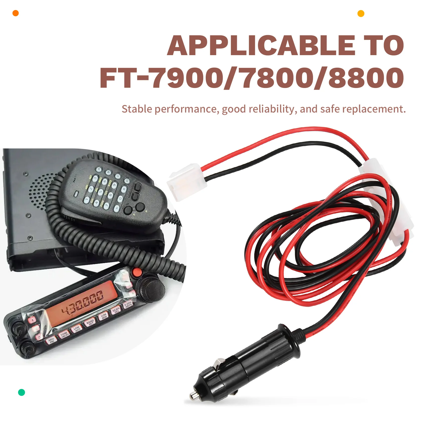 ABZZ-YAESU FT-7900/7800/8800/8900/1907 For Cigarette Lighter T Shape Power Cable Cord For Mobile Radio New
ABZZ-YAESU FT-7900/7800/8800/8900/1907 For Cigarette Lighter T Shape Power Cable Cord For Mobile Radio New