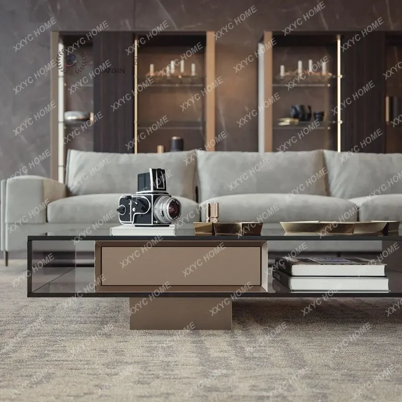 Italian Minimalist Living Room Smoky Gray Acrylic Tea Table Square Storage Coffee Table
Italian Minimalist Living Room Smoky Gray Acrylic Tea Table Square Storage Coffee Table