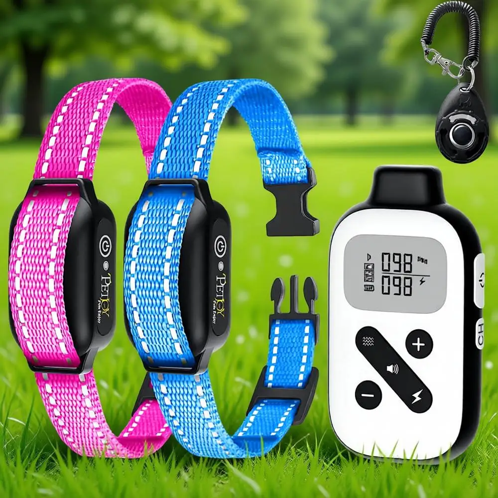 Ошейник с дистанционным управлением, 2 шт., ошейник от лая с вибрацией и электрошоком (розовый)
Ошейник с дистанционным управлением, 2 шт., ошейник от лая с вибрацией и электрошоком (розовый)