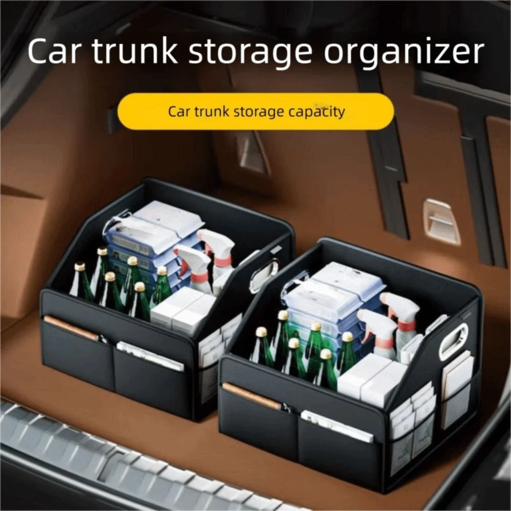 Fashion Leather Car Trunk Organizer Foldable Waterproof Car Storage Box Portable Large Capacity Backseat Storage Bag
Fashion Leather Car Trunk Organizer Foldable Waterproof Car Storage Box Portable Large Capacity Backseat Storage Bag