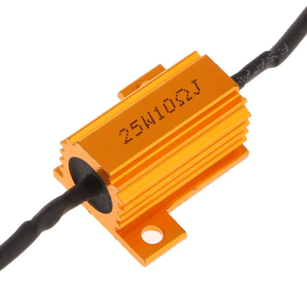 Plug Play Load Resistor Decoder Aluminum Gold 12V Canbus Canceller Adapter for Turn Signal Led T10 Led Car Lights
Plug Play Load Resistor Decoder Aluminum Gold 12V Canbus Canceller Adapter for Turn Signal Led T10 Led Car Lights