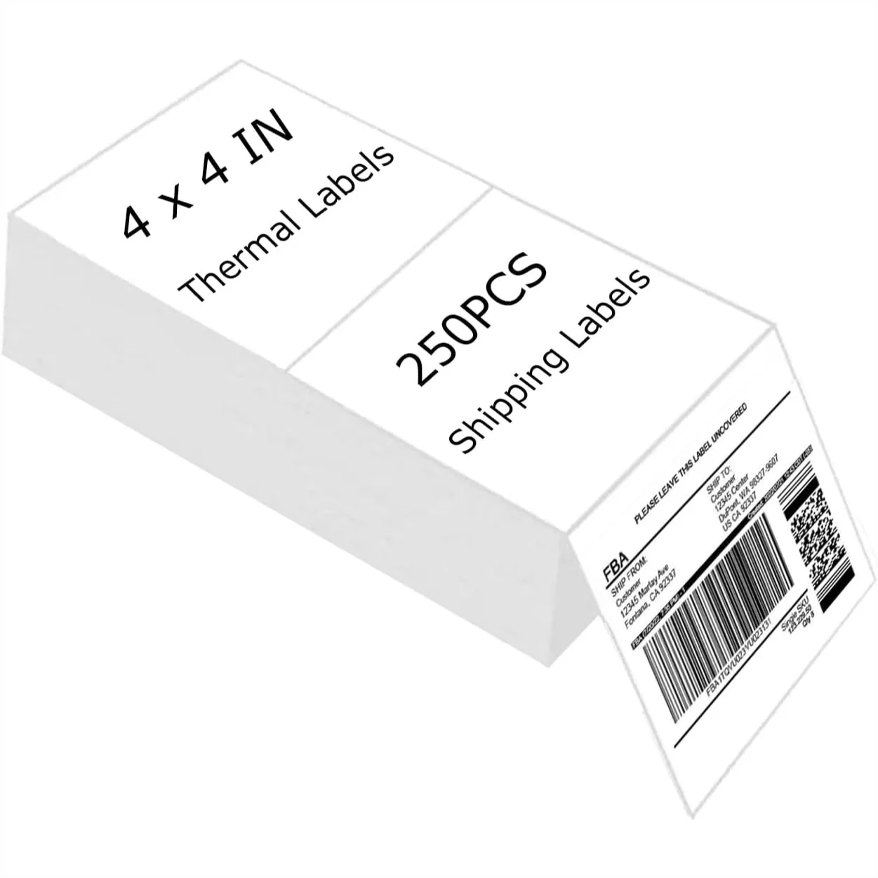 4x4 Thermal Labels for Shipping, 250-Pack White Square Stickers with Strong Adhesive for Mailing and Barcode Labels
4x4 Thermal Labels for Shipping, 250-Pack White Square Stickers with Strong Adhesive for Mailing and Barcode Labels