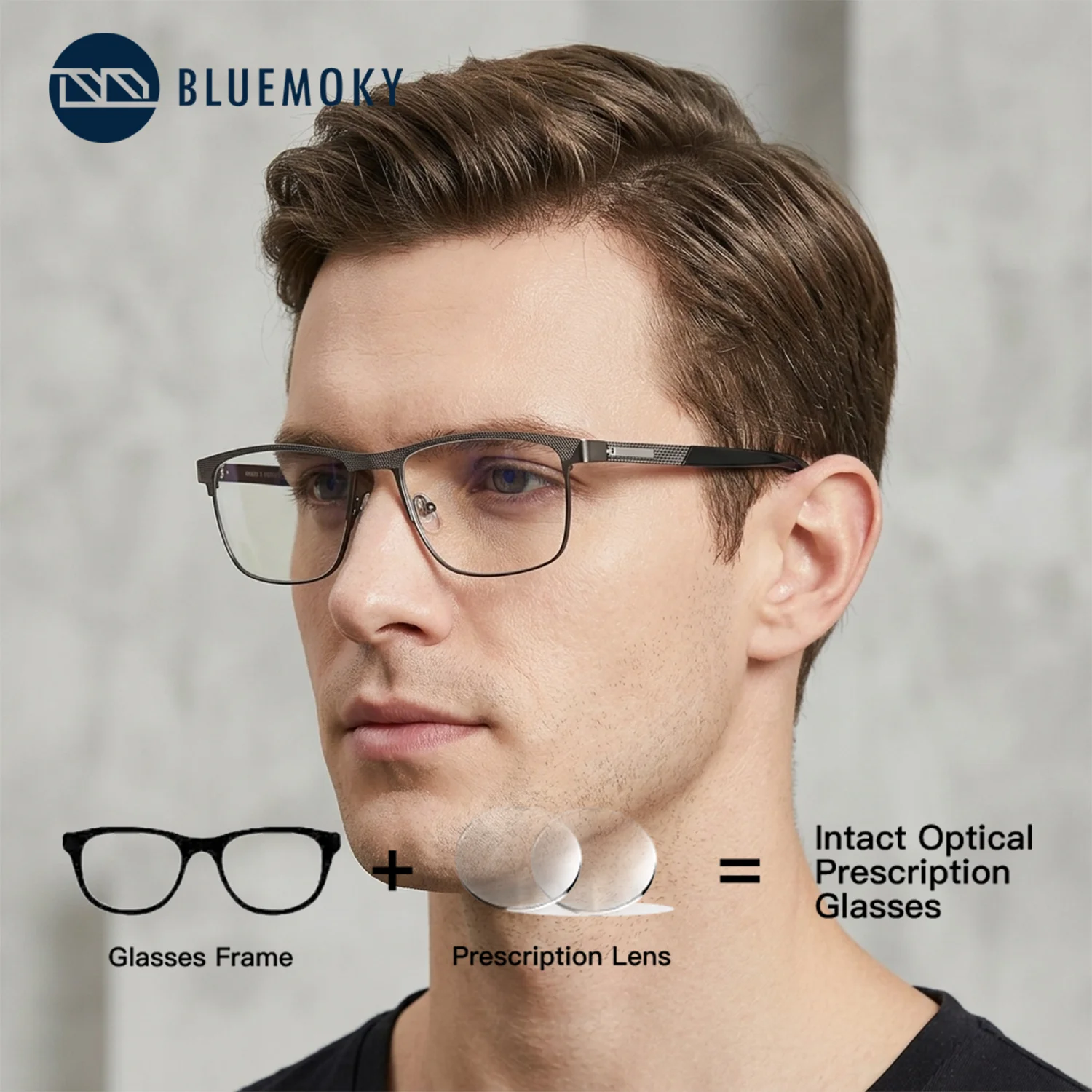 BLUEMOKY Metal Square Prescription Eyeglasses Photochromic Anti Blue Light Male Degree Optical Glasses for Man
BLUEMOKY Metal Square Prescription Eyeglasses Photochromic Anti Blue Light Male Degree Optical Glasses for Man