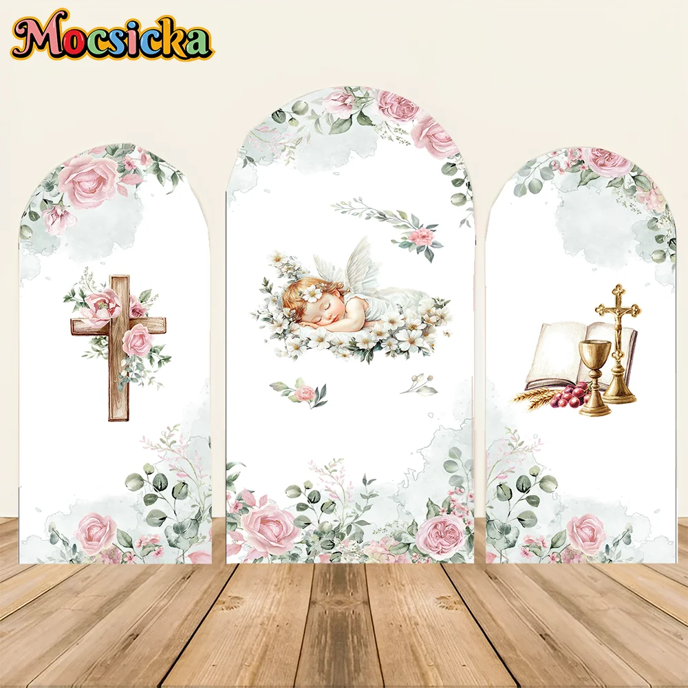 Girls Baby Shower Decoration Flowers Cross Baptism Arch Cover Wall My First Communion Baby Shower Arched Backdrop Doublesided
Girls Baby Shower Decoration Flowers Cross Baptism Arch Cover Wall My First Communion Baby Shower Arched Backdrop Doublesided