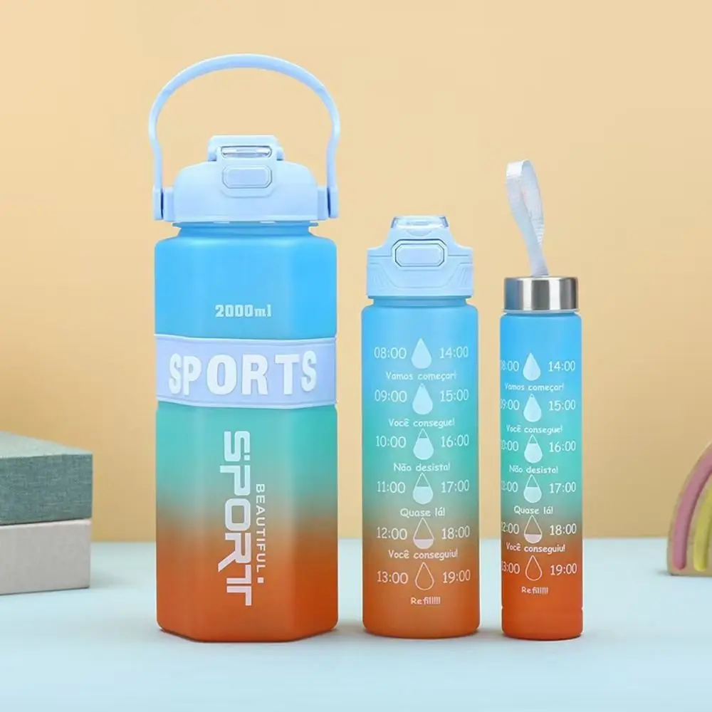 Three Piece Set Sports Water Bottle Set Large Capacity Frosted Leak Proof Colorful Cup Gradient Color Hexagon
Three Piece Set Sports Water Bottle Set Large Capacity Frosted Leak Proof Colorful Cup Gradient Color Hexagon