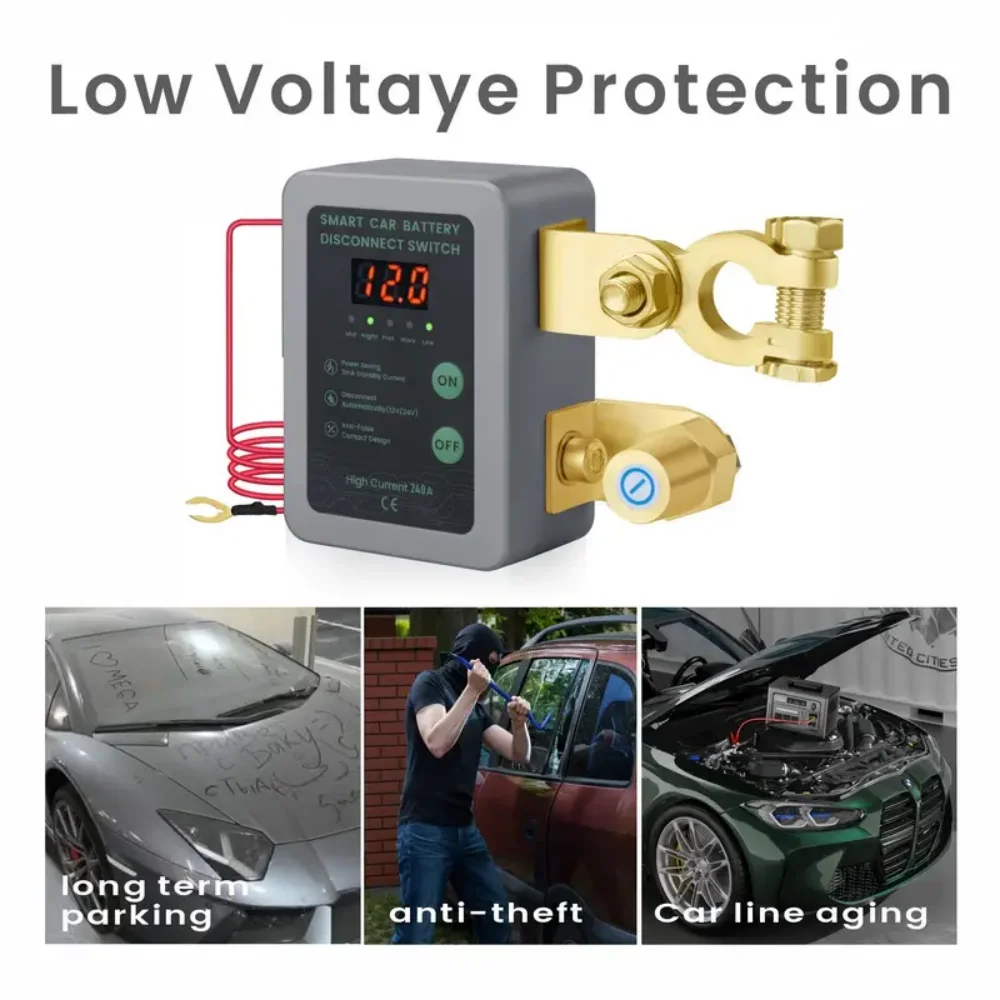 Battery Cut-Off Switch 12V Negative Car Battery Switch Automatic Cut-Off Device With Voltage Display Remote Control Function
Battery Cut-Off Switch 12V Negative Car Battery Switch Automatic Cut-Off Device With Voltage Display Remote Control Function
