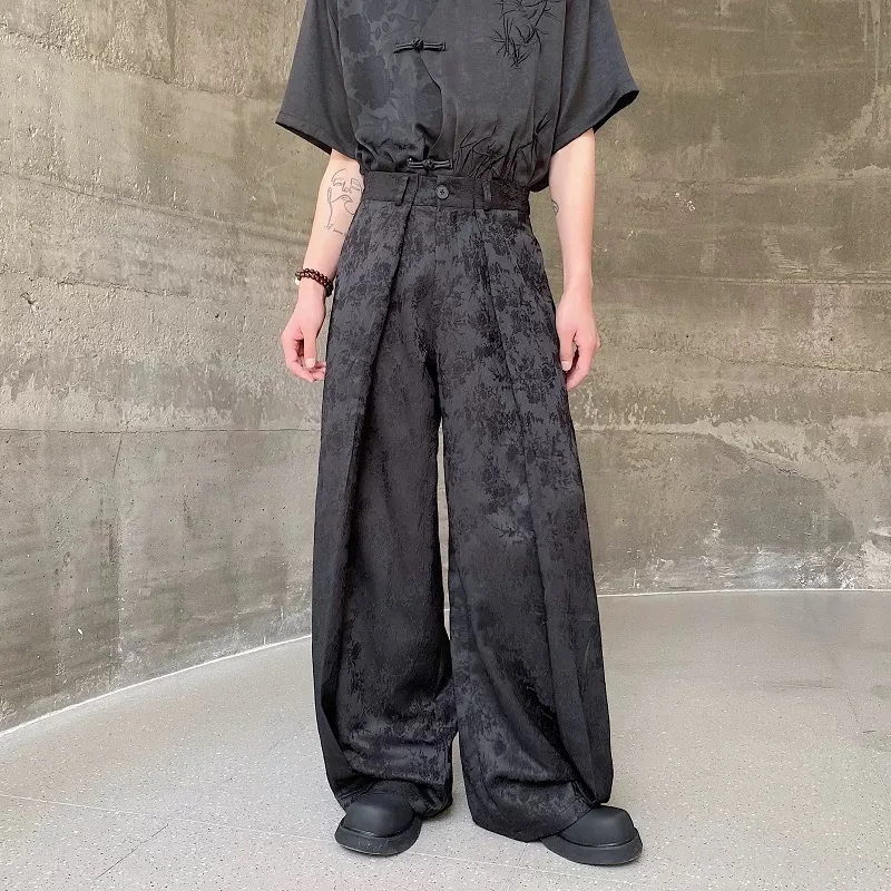 Men Chinese Style Wide Leg Pantalon Male Trendy Fashion Elegant Senior Pants Design High Street Streetwear Loose Casual Trousers
Men Chinese Style Wide Leg Pantalon Male Trendy Fashion Elegant Senior Pants Design High Street Streetwear Loose Casual Trousers