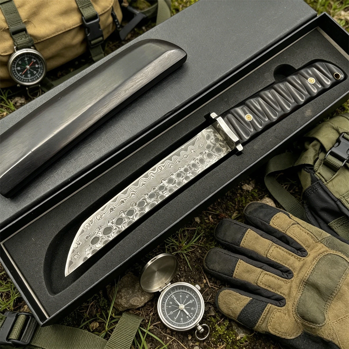 High Hardness Damascus Blade Ebony Handles Outdoor Portable Knife Wilderness Field Pocket Knife Survival Tools Camping Knives
High Hardness Damascus Blade Ebony Handles Outdoor Portable Knife Wilderness Field Pocket Knife Survival Tools Camping Knives