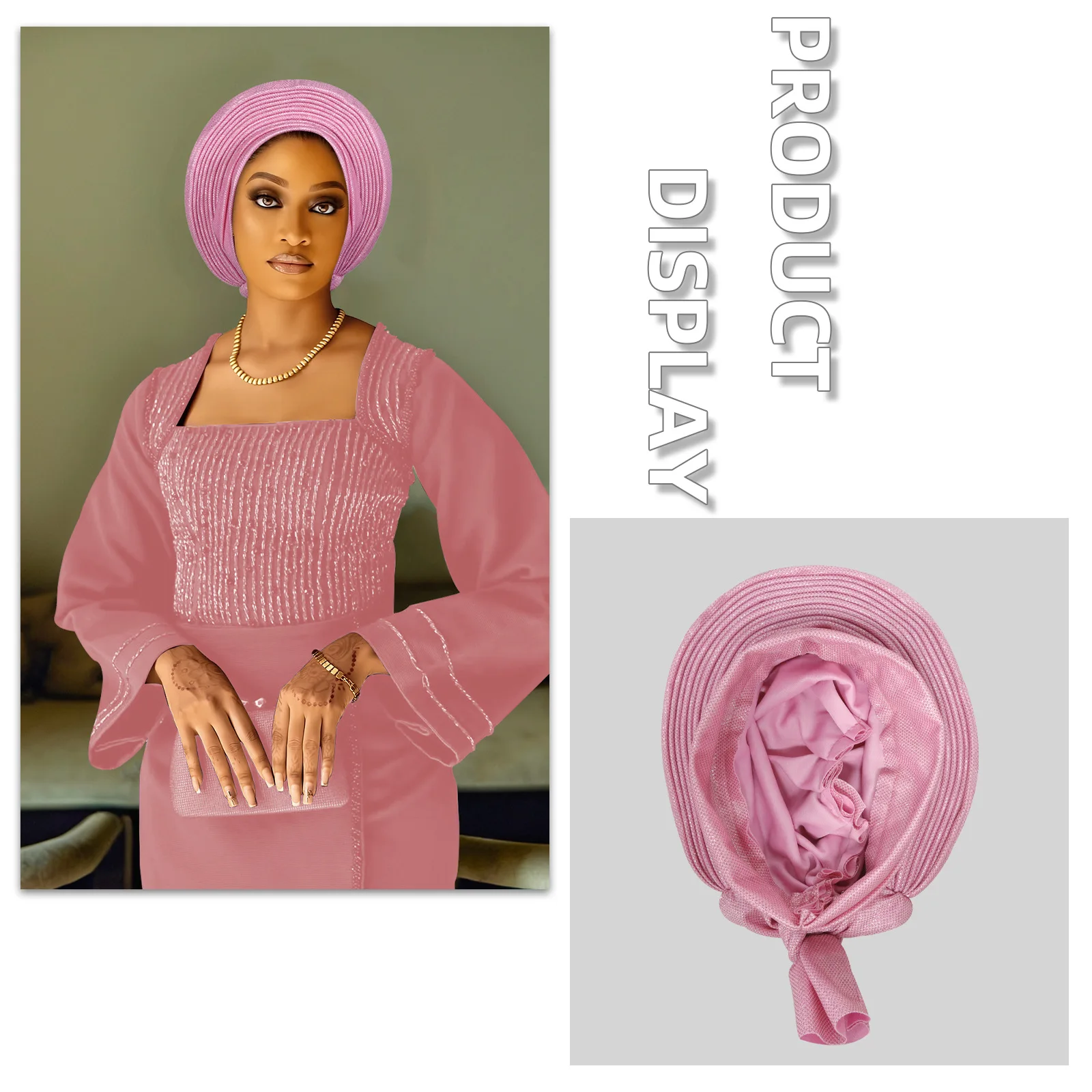 Pleated Turban Cap for Women African Already Made Auto Gele Female Head Wraps Nigeria Lady Headwear Hat Wedding Party Headties
Pleated Turban Cap for Women African Already Made Auto Gele Female Head Wraps Nigeria Lady Headwear Hat Wedding Party Headties