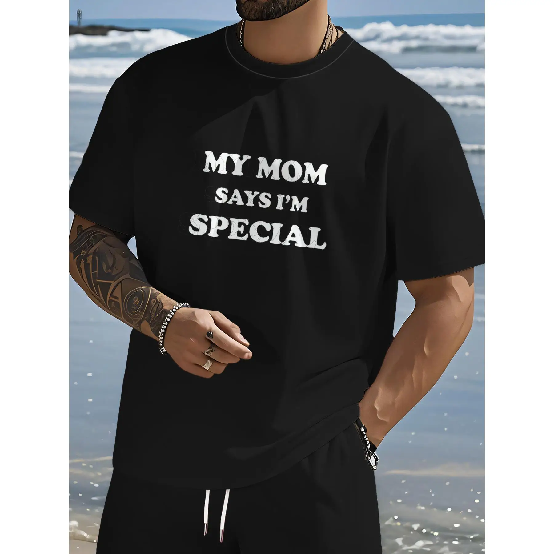 Funny MY MOM SAYS I'M SPECIAL T-Shirt, Humorous Slogan Graphic Tee, Unisex Casual Short Sleeve Gift for Son Daughter
Funny MY MOM SAYS I'M SPECIAL T-Shirt, Humorous Slogan Graphic Tee, Unisex Casual Short Sleeve Gift for Son Daughter