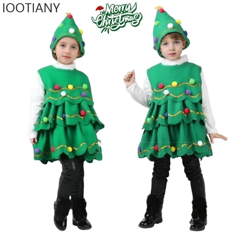 2025 Kids Christmas Tree Dress Christmas Elf Cosplay Costume Girls Boys Party Green Sleeveless Plush Pom Top and Hat Set
2025 Kids Christmas Tree Dress Christmas Elf Cosplay Costume Girls Boys Party Green Sleeveless Plush Pom Top and Hat Set