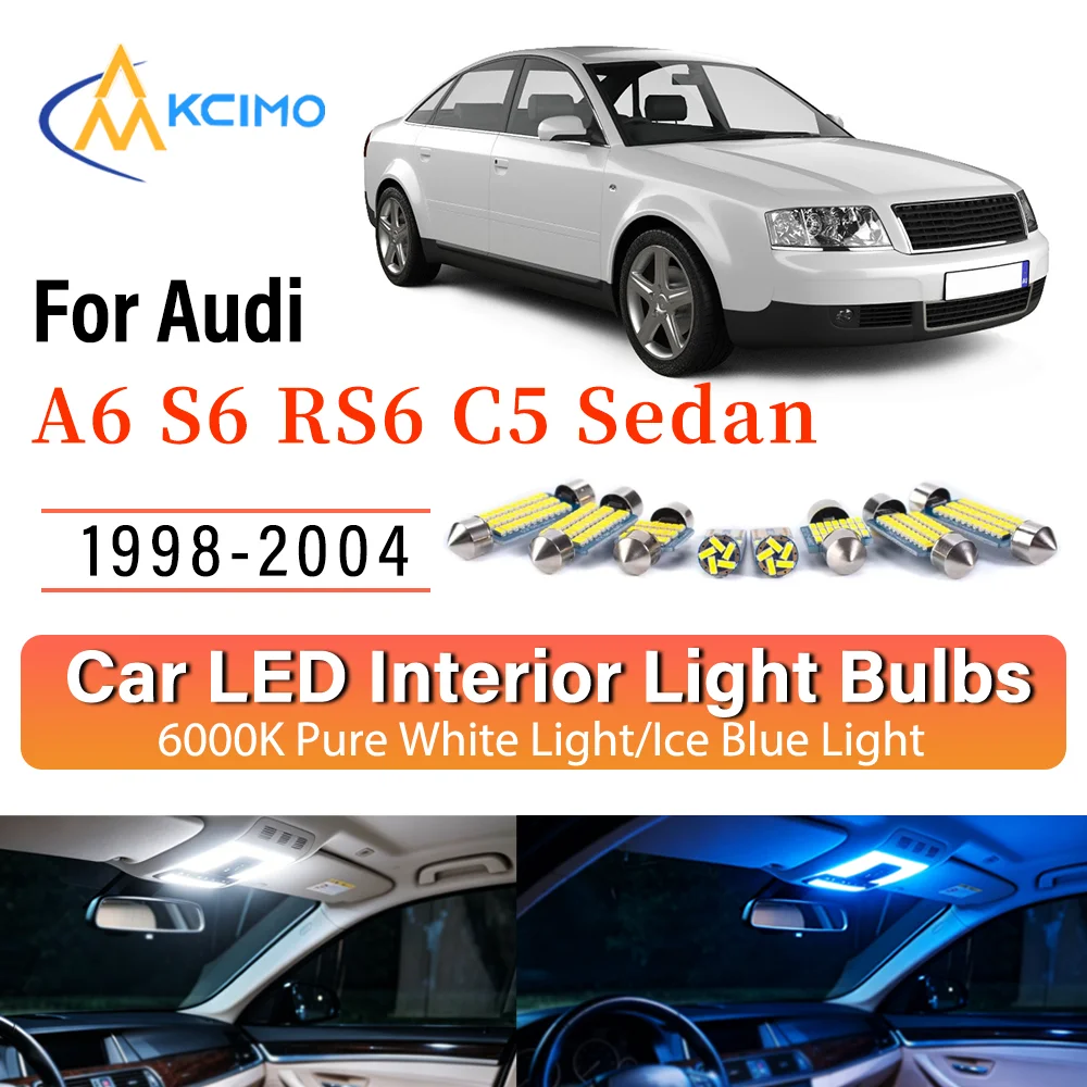 Interior Lighting Kit For Audi A6 S6 RS6 C5 Sedan 1998-2004 LED Bulbs for Dome Map Door Trunk License Plate Light
Interior Lighting Kit For Audi A6 S6 RS6 C5 Sedan 1998-2004 LED Bulbs for Dome Map Door Trunk License Plate Light