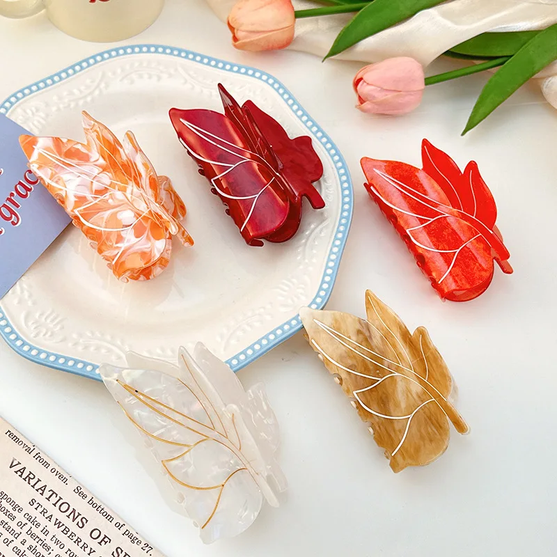 Muweordy Autumn Maple Leaf Hair Claw Plant Series Claw Clips Creative Leaves Crab Hair Clips Hair Accessories for Women Girls
Muweordy Autumn Maple Leaf Hair Claw Plant Series Claw Clips Creative Leaves Crab Hair Clips Hair Accessories for Women Girls