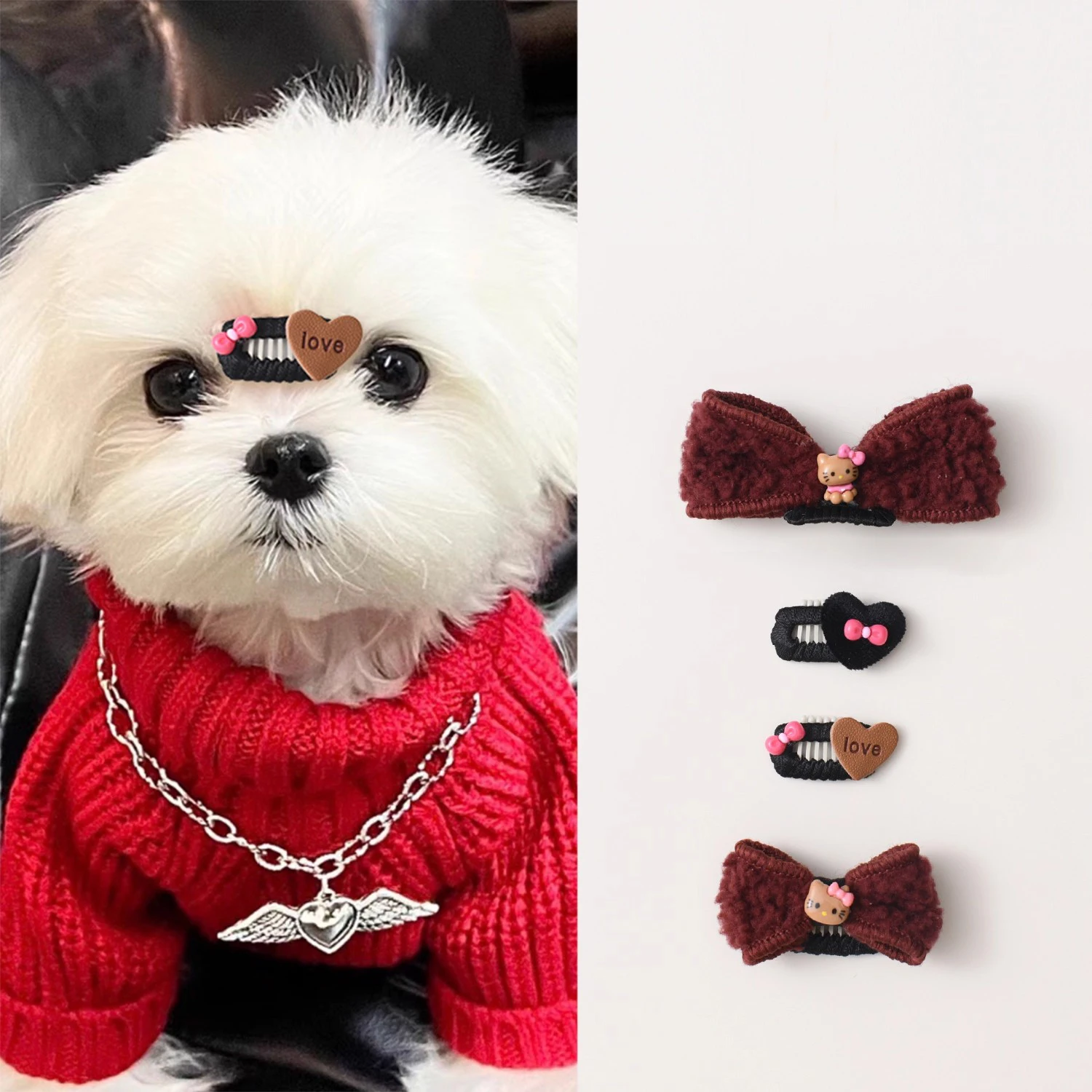 Autumn Winter Pet Dog Hairpins Cute Retro Heart Bow Head-wear Hair Clip For Small Medium Dog Pet Suppies Accessories Yorkshire
Autumn Winter Pet Dog Hairpins Cute Retro Heart Bow Head-wear Hair Clip For Small Medium Dog Pet Suppies Accessories Yorkshire