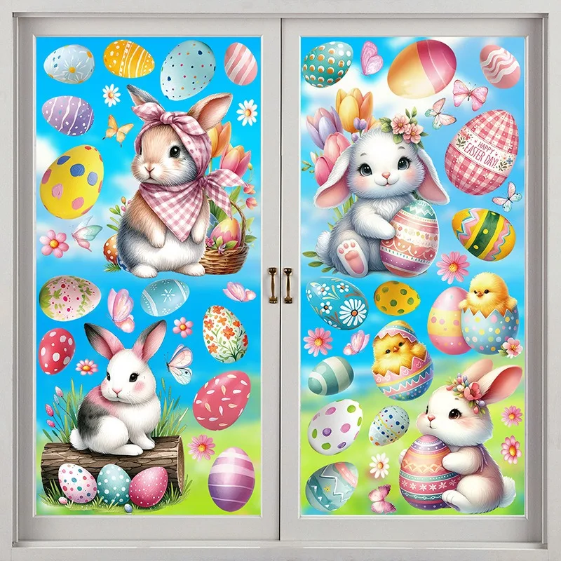 Easter Egg Rabbit Stickers for Glass Windows Doors Kitchen Decor Removable Festive Window Decals Cute Holiday Wall Art
Easter Egg Rabbit Stickers for Glass Windows Doors Kitchen Decor Removable Festive Window Decals Cute Holiday Wall Art