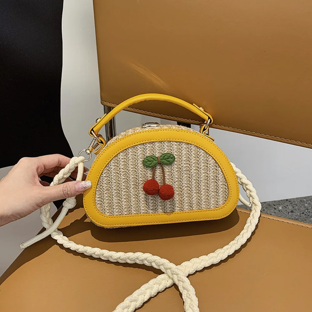 Creative Straw Woven Shoulder Bags Small Fresh Cell Phone Purse Crossbody Bag Cherry Pattern Travel Tote Bag
Creative Straw Woven Shoulder Bags Small Fresh Cell Phone Purse Crossbody Bag Cherry Pattern Travel Tote Bag