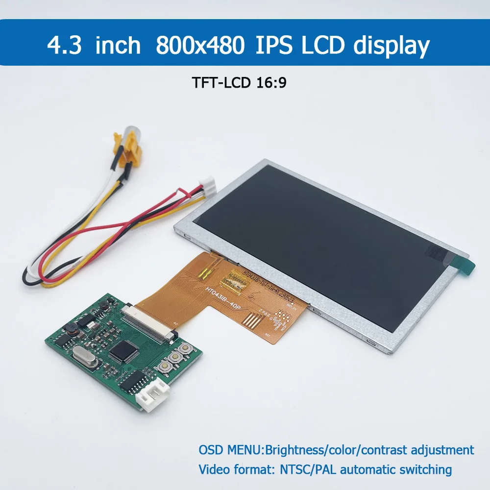 4.3 inch TFT-LCD display module kit 800x480 NTSC/PAL DC3-46V for Portable DVD videophone
4.3 inch TFT-LCD display module kit 800x480 NTSC/PAL DC3-46V for Portable DVD videophone