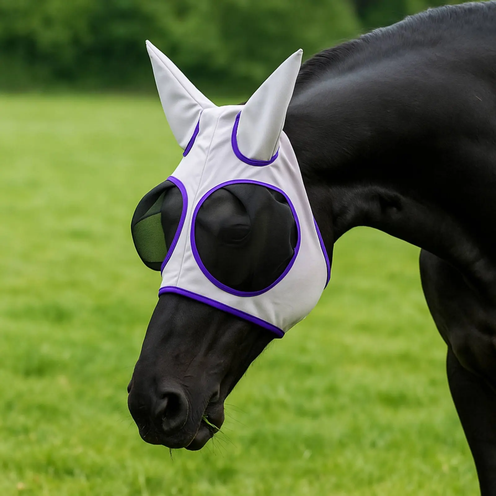Full Face Horse Fly Mask Eye Visibility Horse Fly Mask with Ears Equine Gear Adjustable Straps Tear-Resistant for Riding, Stable
Full Face Horse Fly Mask Eye Visibility Horse Fly Mask with Ears Equine Gear Adjustable Straps Tear-Resistant for Riding, Stable