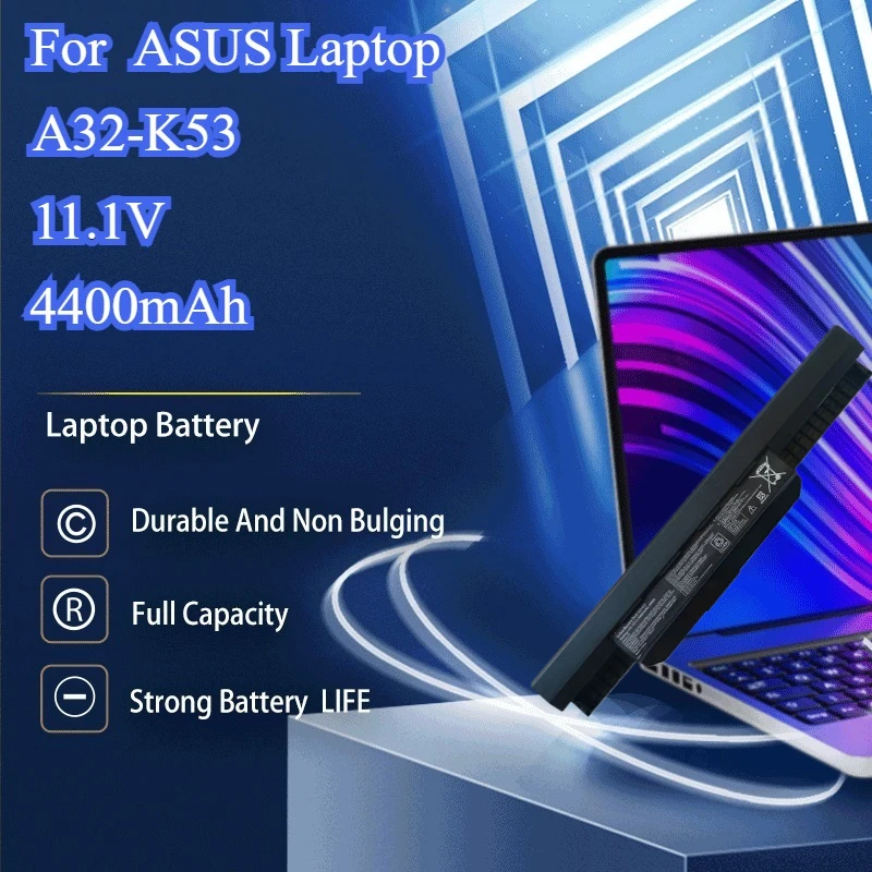 Long Life For ASUS Laptop Battery 11.1V 4400mAh for A32-K53 A43S A53S X44H X54H K43S X53E X43B No Bulge
Long Life For ASUS Laptop Battery 11.1V 4400mAh for A32-K53 A43S A53S X44H X54H K43S X53E X43B No Bulge