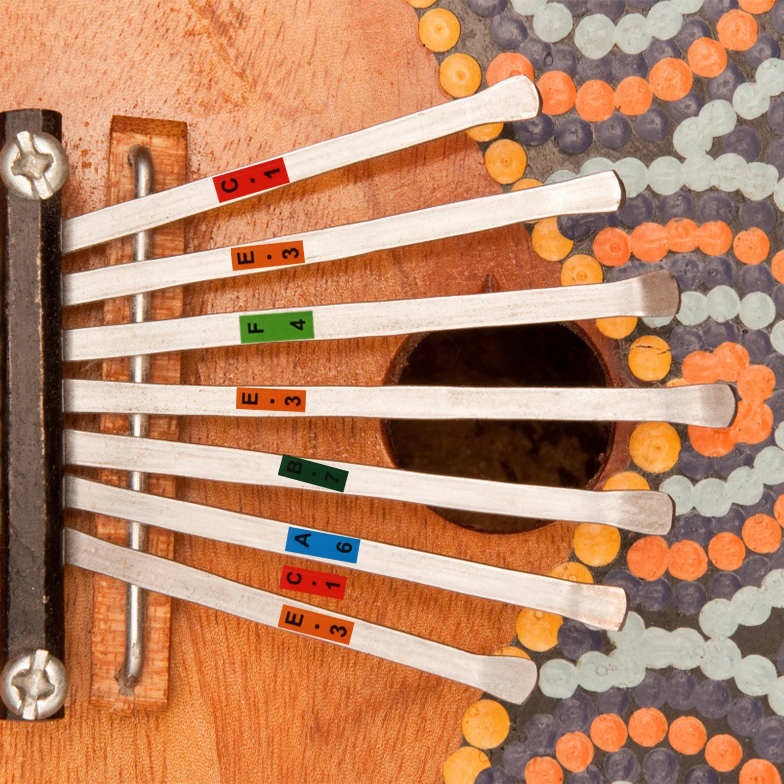 10Pcs Mini Kalimba Note Stickers Clear Bright Scale Stickers for Finger Piano Fast Learning Musical Instrument Accessory