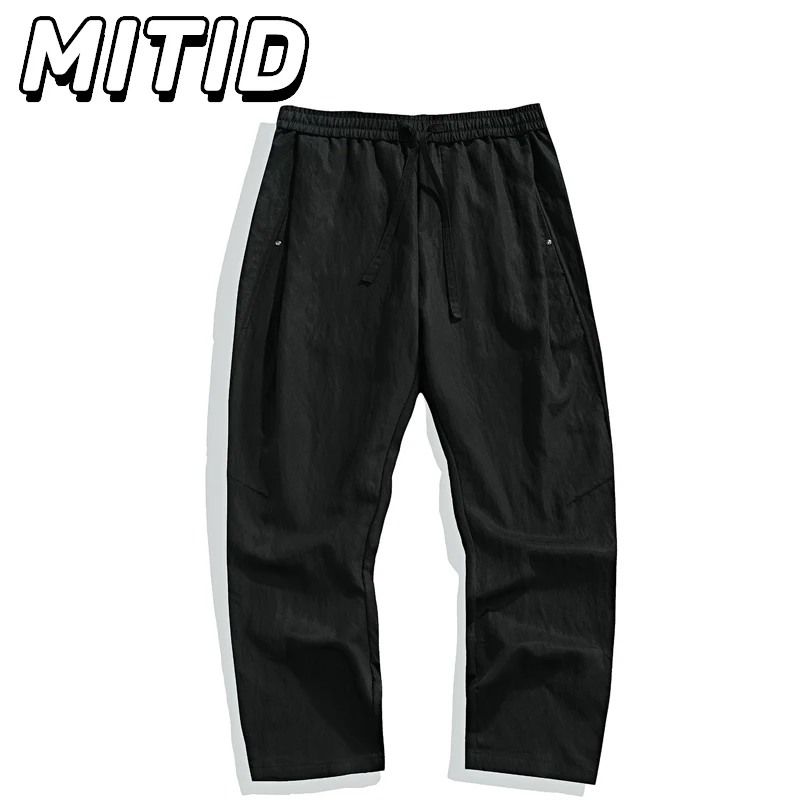 New Summer Pants Men Japanese Style Casual Man Pants Solid Color Drawstring Elastic Waist Pants Straight Micro Stretch Trousers
New Summer Pants Men Japanese Style Casual Man Pants Solid Color Drawstring Elastic Waist Pants Straight Micro Stretch Trousers