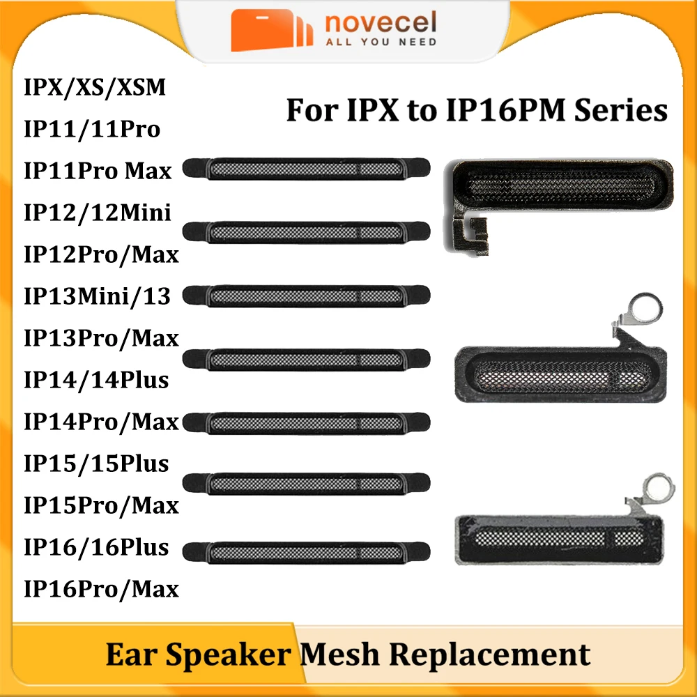 Novecel 20pcs Ear Speaker Mesh for iPhone 16 15 Pro Max 13 Mini 12 11 14 Plus XR XS Max X Inner Earpiece Anti Dust Grill Mesh
Novecel 20pcs Ear Speaker Mesh for iPhone 16 15 Pro Max 13 Mini 12 11 14 Plus XR XS Max X Inner Earpiece Anti Dust Grill Mesh