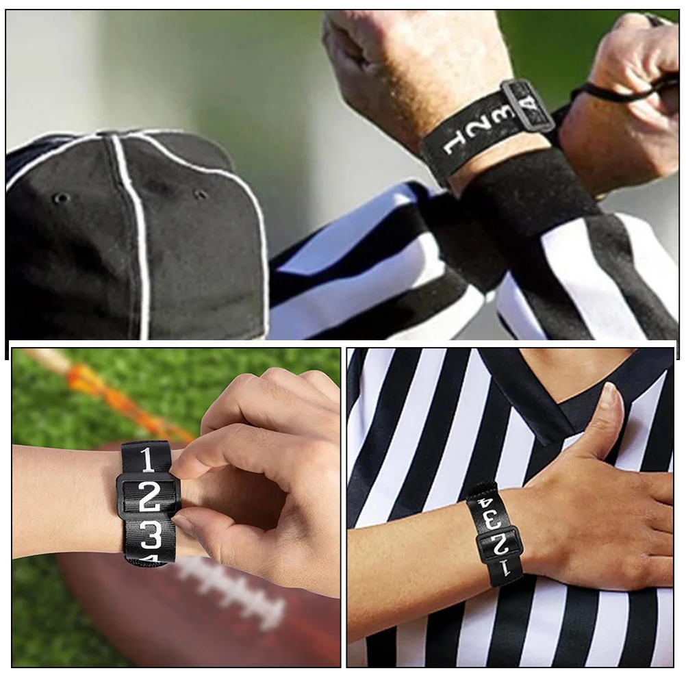 4pcs Football Numbered Wristband Referee Accessories Durable Sliding Side Clip For Soccer Match Gear Official Referee Tools 
4pcs Football Numbered Wristband Referee Accessories Durable Sliding Side Clip For Soccer Match Gear Official Referee Tools