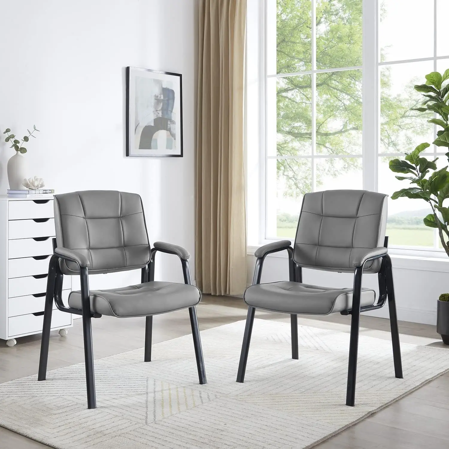 Conference Room Chairs - Heavy Duty Leather Executive Office Chairs With Padded Arm Rest - Set Of 2 Gray
Conference Room Chairs - Heavy Duty Leather Executive Office Chairs With Padded Arm Rest - Set Of 2 Gray
