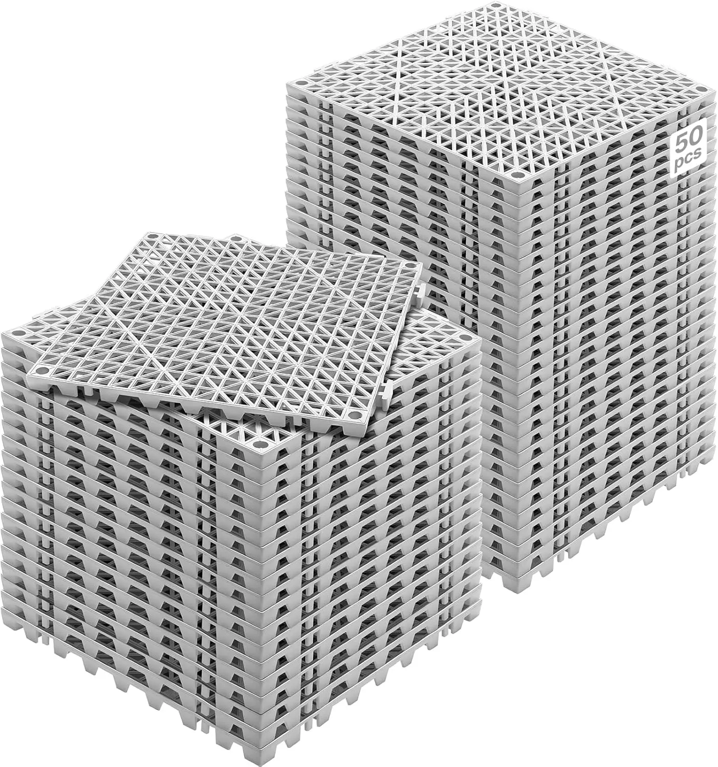Interlocking Drainage Mats 50 Pack 12x12 inch, Soft PVC Modular Cushion, Non-Slip Floor Tiles for Bathroom Kitchen Pool Wet
Interlocking Drainage Mats 50 Pack 12x12 inch, Soft PVC Modular Cushion, Non-Slip Floor Tiles for Bathroom Kitchen Pool Wet