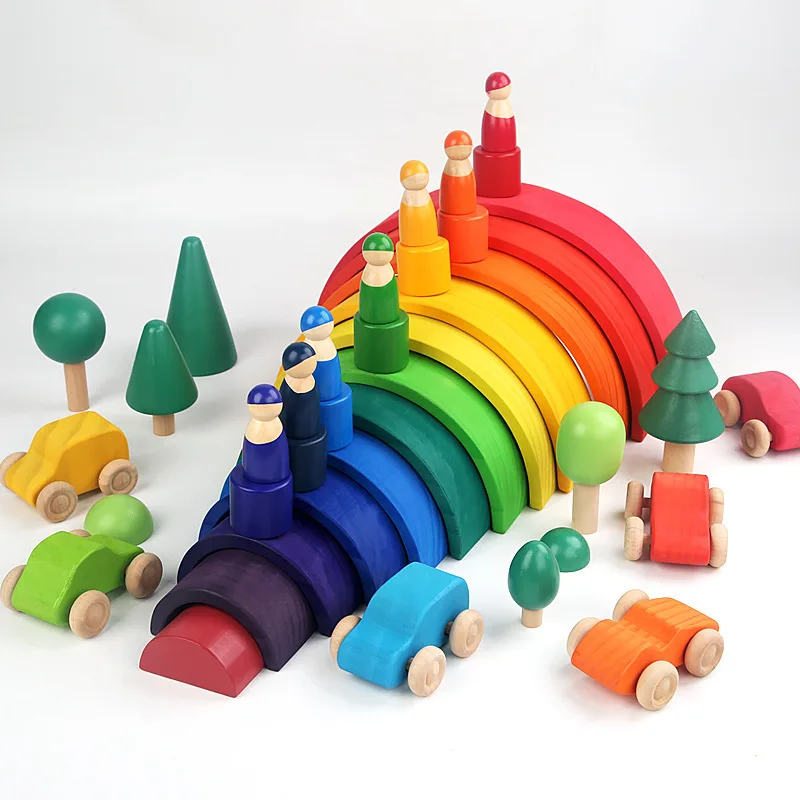Wooden Rainbow Block Colorful Stacking Building Block Children Open-shaped creative building blocks Montessori Educational Toy
Wooden Rainbow Block Colorful Stacking Building Block Children Open-shaped creative building blocks Montessori Educational Toy