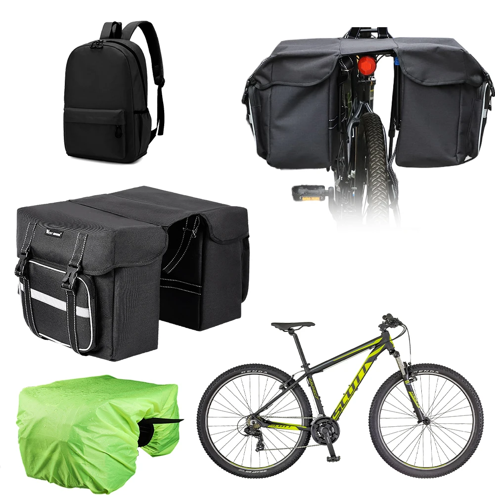 Bike Rear Rack Double Pannier Bag for Cycling Traveling Commuting (Black)
Bike Rear Rack Double Pannier Bag for Cycling Traveling Commuting (Black)