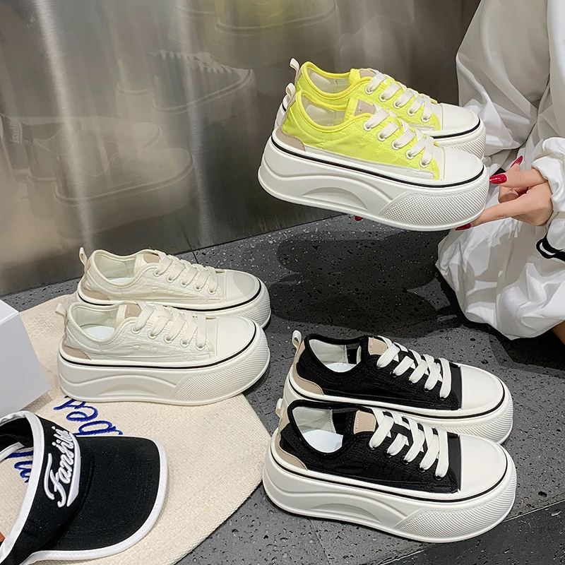 Summer New Bright Yellow Breathable Versatile Thick-soled Japanese-style Casual Sneakers, Height-boosting Platform Canvas Shoes
Summer New Bright Yellow Breathable Versatile Thick-soled Japanese-style Casual Sneakers, Height-boosting Platform Canvas Shoes