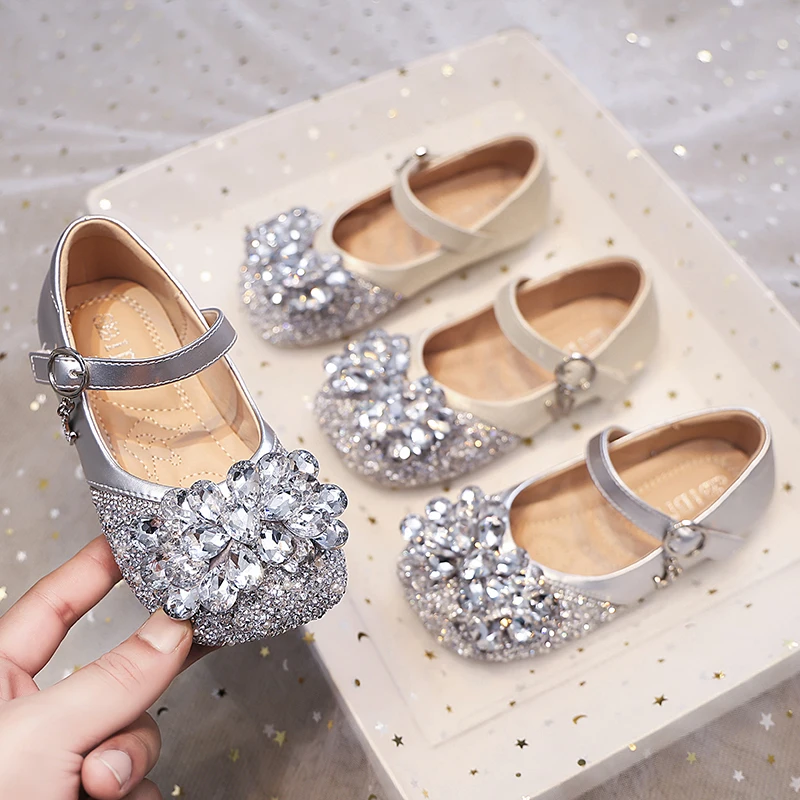 Girls Crystal Flowers Princess Shoes Children Glitter Mary Jane Shoes Fashion Kids Flats Performance Shoes Spring Autumn New
Girls Crystal Flowers Princess Shoes Children Glitter Mary Jane Shoes Fashion Kids Flats Performance Shoes Spring Autumn New