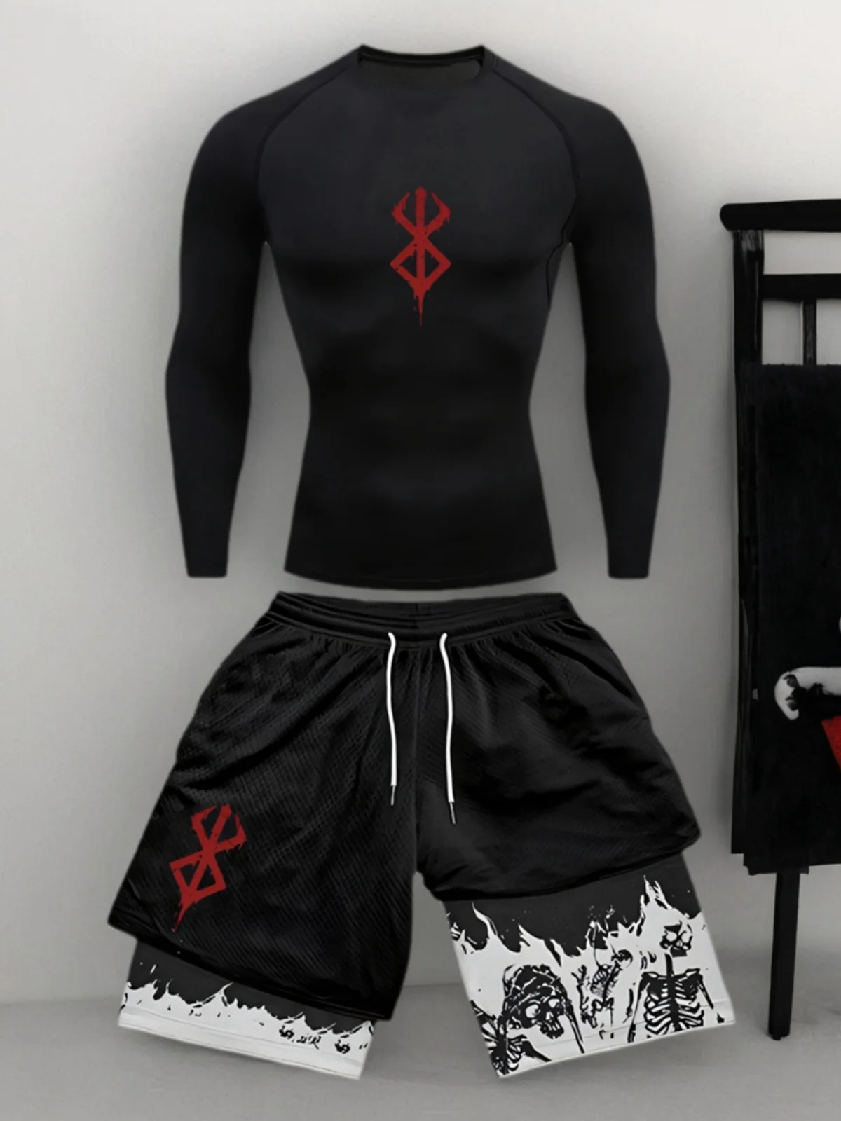 Комплект мужских шорт и футболки Berserk Quick Dry Fitness, сверхлегкая дышащая летняя спортивная одежда, комплект из двух предметов с цифровым рисунком
Комплект мужских шорт и футболки Berserk Quick Dry Fitness, сверхлегкая дышащая летняя спортивная одежда, комплект из двух предметов с цифровым рисунком