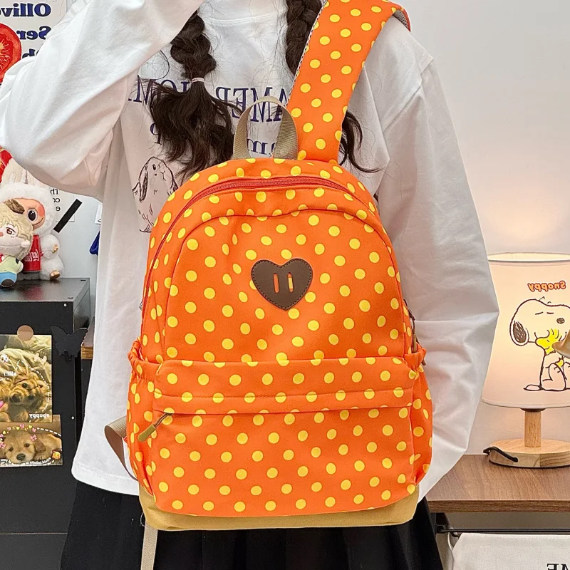 Korean-style retro polka dot backpack for women, versatile and lightweight school bag, cute casual commuter travel backpack
Korean-style retro polka dot backpack for women, versatile and lightweight school bag, cute casual commuter travel backpack