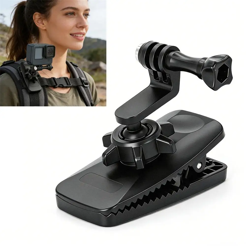 Backpacks Clip Mount for GoPro Insta360 DJI Cameras Clamp Holder With 360 Degree Rotation Quick Angles Adjustment
Backpacks Clip Mount for GoPro Insta360 DJI Cameras Clamp Holder With 360 Degree Rotation Quick Angles Adjustment