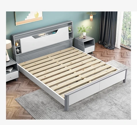 Nordic full solid wood white modern simple storage master bedroom light luxury bed
Nordic full solid wood white modern simple storage master bedroom light luxury bed