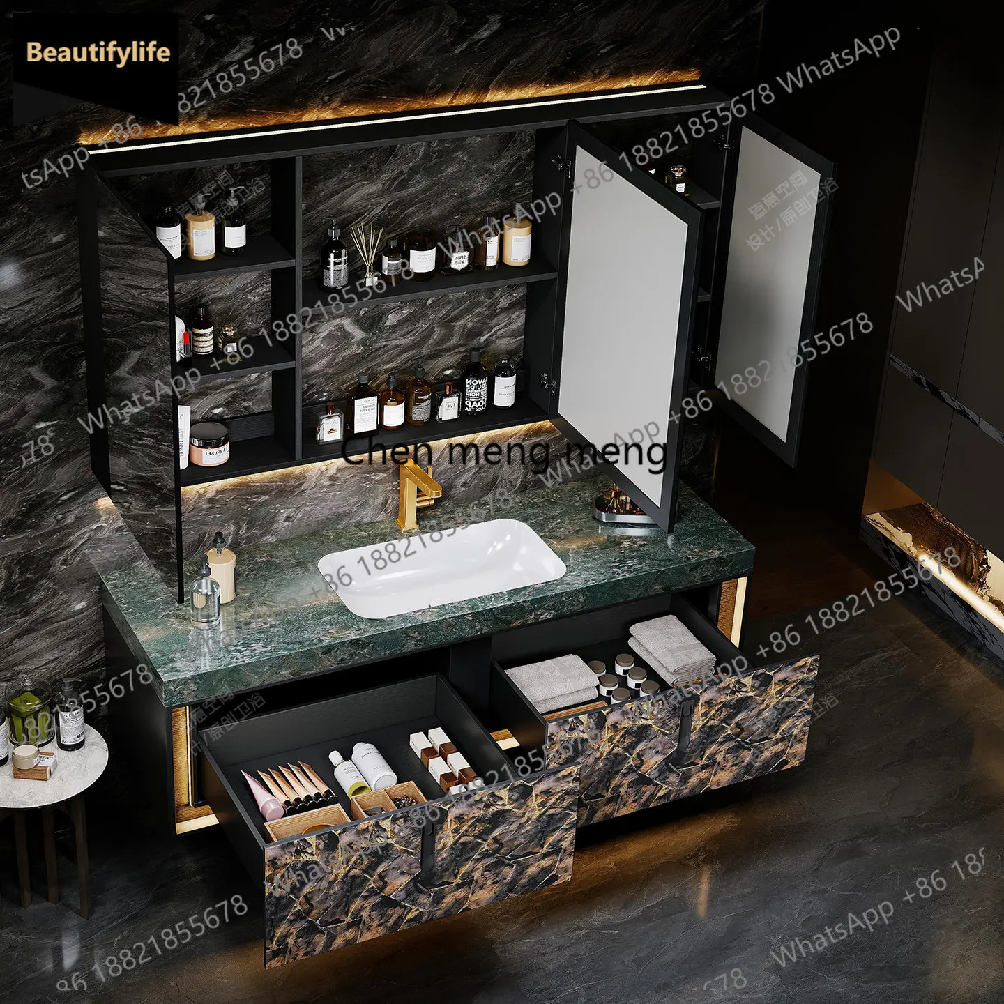 C139 Hotel wind bathroom cabinet combination rock slab seamless ceramic integrated basin toilet washstand
C139 Hotel wind bathroom cabinet combination rock slab seamless ceramic integrated basin toilet washstand