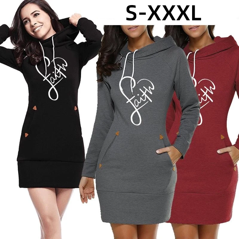 Trending Women Sweater Dress Long Sleeve Hoodie Dress Autumn Winter Casual Slim Sweater Hoodies Dress Plus Size
Trending Women Sweater Dress Long Sleeve Hoodie Dress Autumn Winter Casual Slim Sweater Hoodies Dress Plus Size