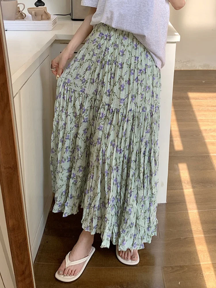 SMTHMA New Korean Version Floral Pleated Skirt Women's Slimming High Waist Big Swing Long Skirt
SMTHMA New Korean Version Floral Pleated Skirt Women's Slimming High Waist Big Swing Long Skirt