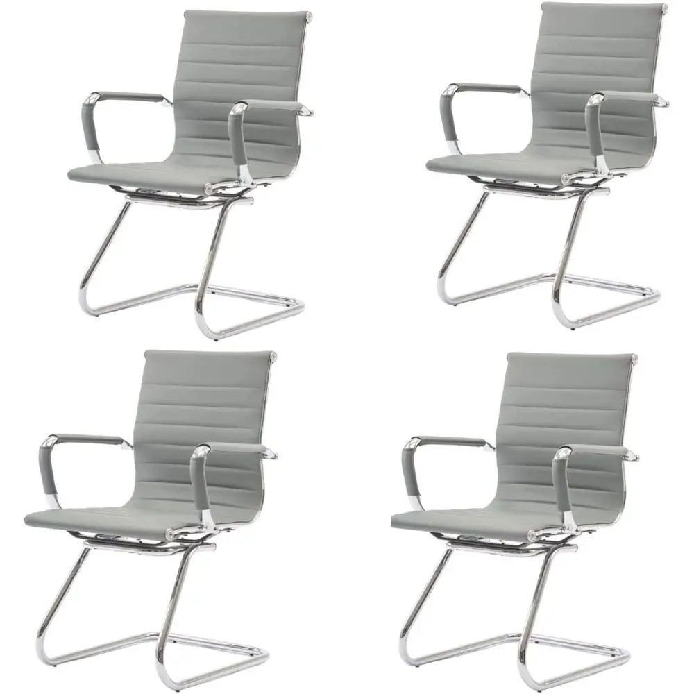 Leather Waiting Room Chairs with Sled Base, Set of 4, Grey for Meeting, Patient, or Conference Rooms
Leather Waiting Room Chairs with Sled Base, Set of 4, Grey for Meeting, Patient, or Conference Rooms