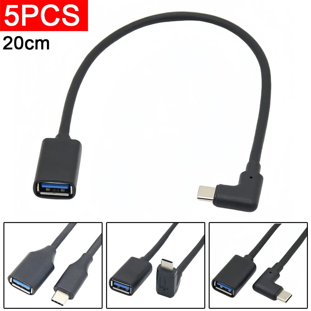 5pcs Angle 90 Degrees Elbow Type-C 3.0 To Usb3.0 Female Head Port C Conversion Cross Angle With Otg Conversion Cable
5pcs Angle 90 Degrees Elbow Type-C 3.0 To Usb3.0 Female Head Port C Conversion Cross Angle With Otg Conversion Cable