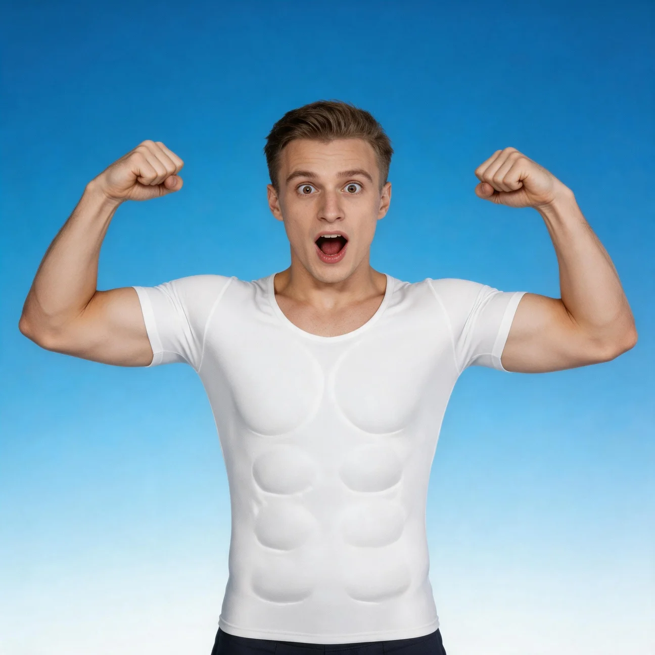 Man Fake Muscle T-Shirt Cosplay Arm Chest Underwear Party Body Shaper Sponge Abdominal Pad Skinny Corset Top Undershirts
Man Fake Muscle T-Shirt Cosplay Arm Chest Underwear Party Body Shaper Sponge Abdominal Pad Skinny Corset Top Undershirts